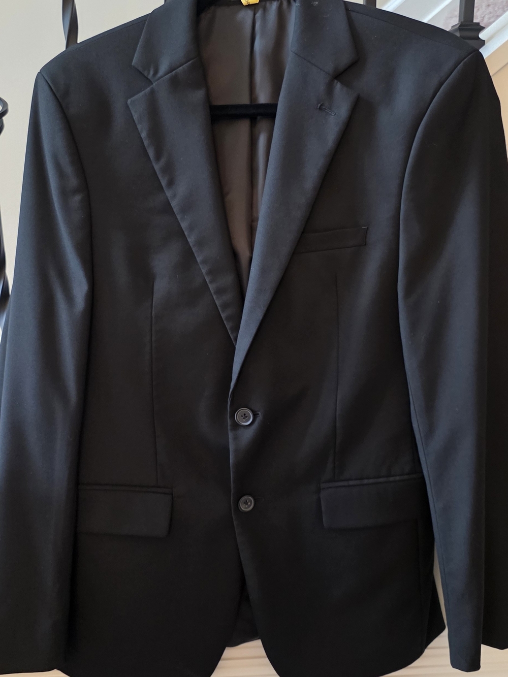 Calvin Klein Black Men's Two-Button Suit Jacket